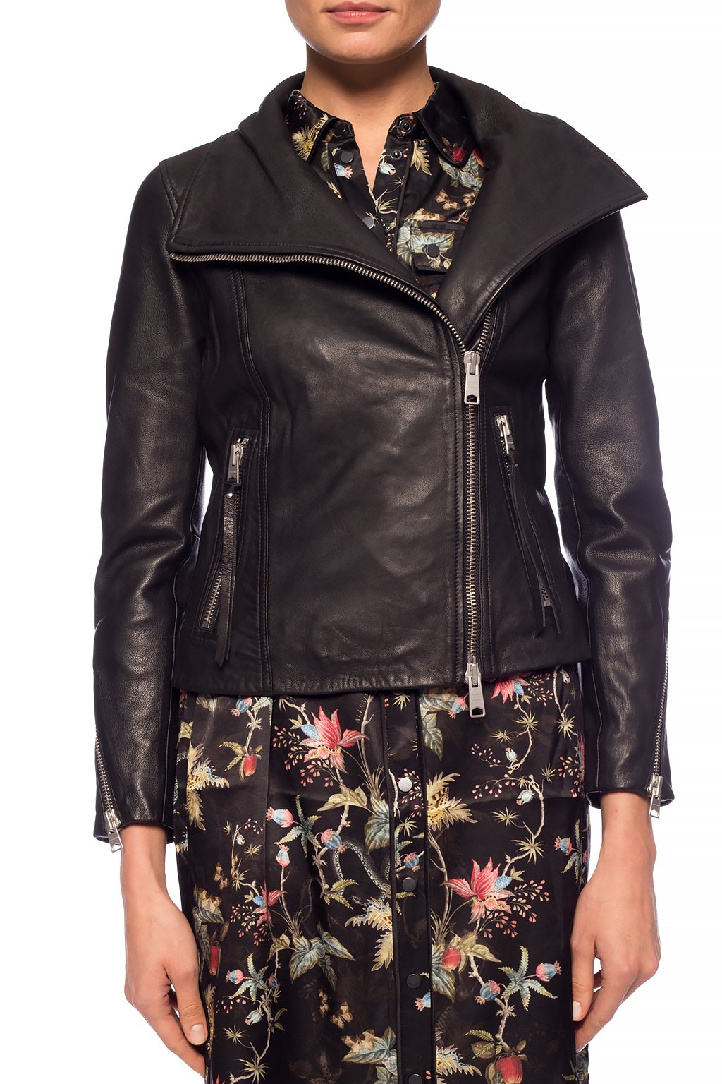 Black 'Ellis' biker jacket AllSaints - Vitkac GB